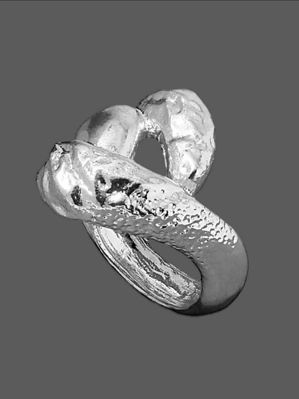 ALEXIS BITTAR Brut Silver Link Ring